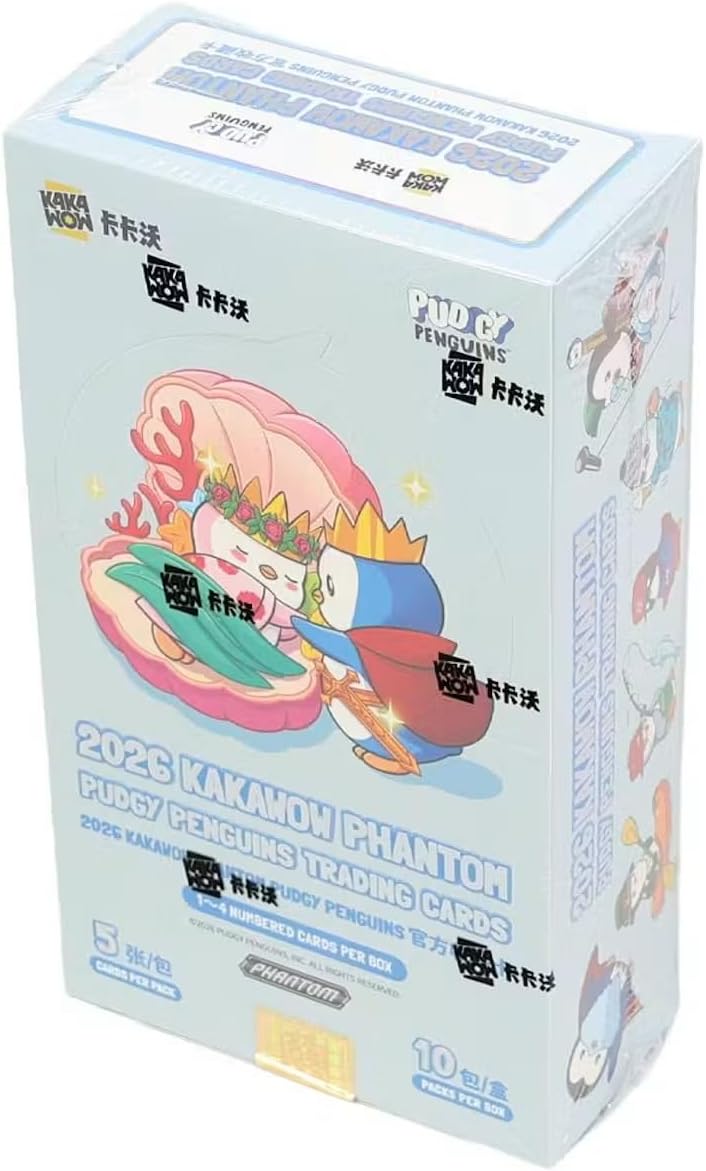 2026 Kakawow Phantom Pudgy Penguins Trading Card Box (1-4 Limited Numbered Cards Per Box)