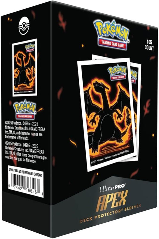 Ultra Pro Apex Deck Protectors - Pokemon Neon Kanto - Charizard (105ct)