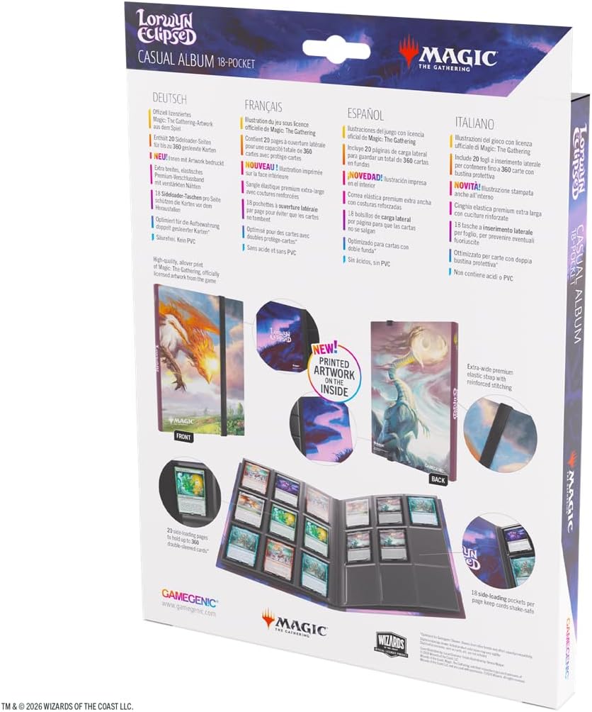 GameGenic: Magic: The Gathering Lorwyn Eclipsed Casual Album 18-Pocket - Eirdu, Carrier of Dawn / Isilu, Carrier of Twilight