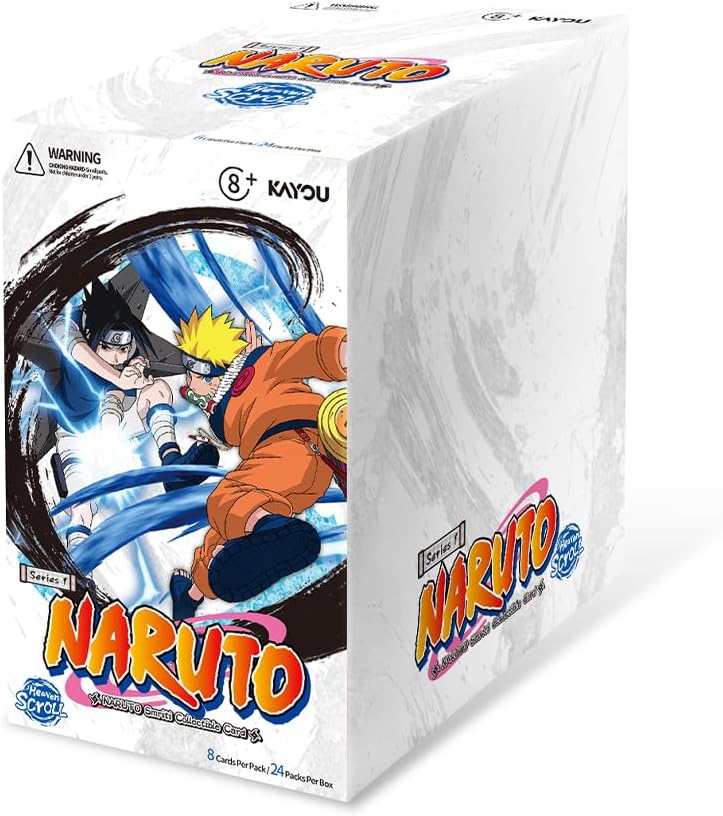 Kayou Naruto-Smriti Heaven Scroll Collectible Trading Card Box, Series 1, 158 Card Types, 24 Packs, 8 Cards per Pack, Ages 8+