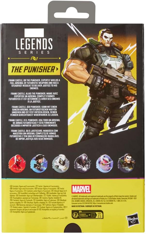 Marvel Legends Series Marvel Rivals The Punisher, Video Game-Inspired Collectible 6-Inch Action Figure