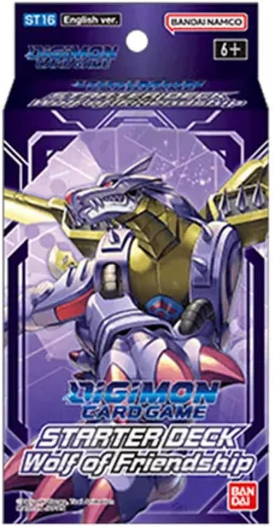 Bandai | Digimon Card Game: Starter Deck - Wolf of Friendship (ST16) | Card Game | Ages 6+ | 2 Players | 30 Minutes Playing