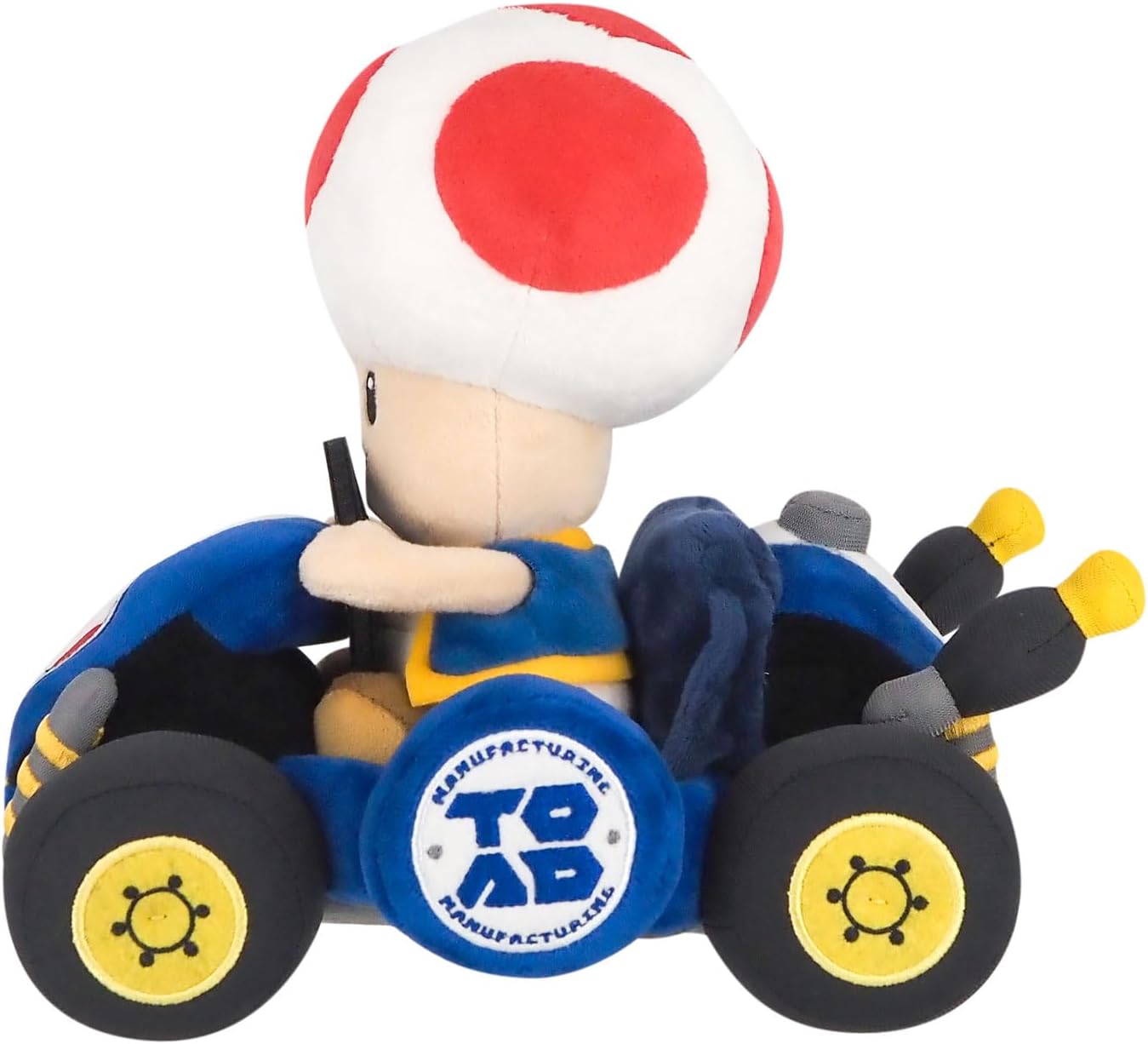 Sanei Boeki MKW01 Super Mario Kart World Toad Plush Toy W6.7 x D10.6 x H8.5 inches (W17 x D27 x H21.5 cm)