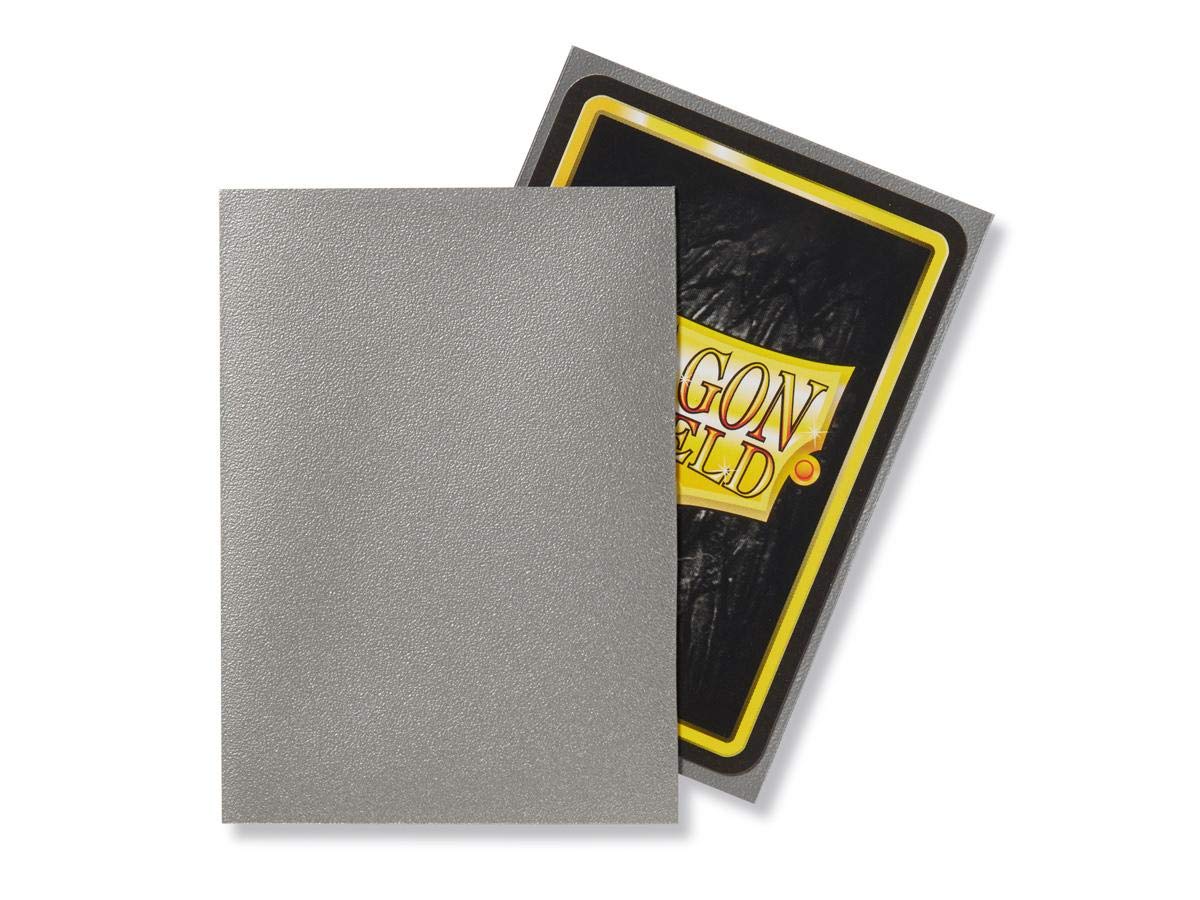 2 Packs Dragon Shield Matte Silver Standard Size 100 ct Card Sleeves Value Bundle!