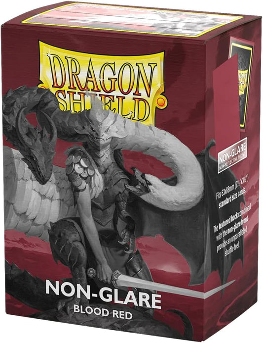 Dragon Shield Standard Size Card Non Glare Matte Sleeves 100ct - Blood Red - Smooth & Tough Premium TCG Sleeves