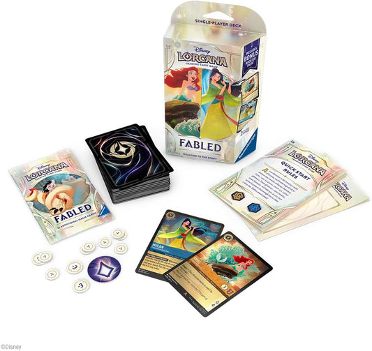 Ravensburger Disney Lorcana TCG: Fabled Single-Player Deck – Amber & Sapphire | Engaging Gameplay | Over 200 Original Disney Artworks | Ideal for Ages 8+ - Presale Ships 09/05/2025