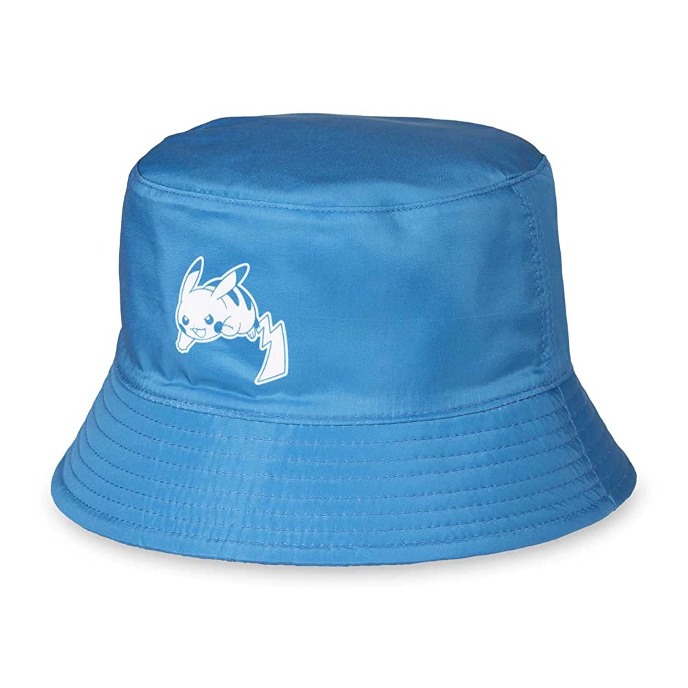 Pokemon Tropical Pikachu Lightning Blue Reversible Bucket Hat (One Size-Adult)