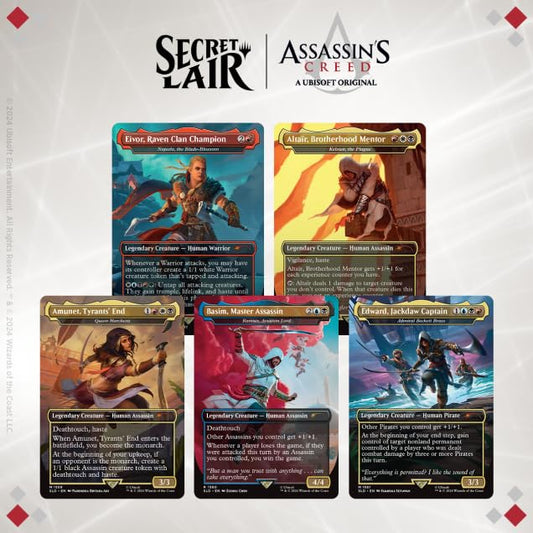 Magic the Gathering Secret LAIR X Assassin’S Creed: Lethal Legends (Rainbow Foil)