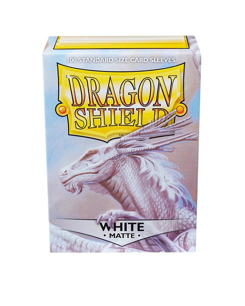 Dragon Shield Matte White 100 Protective Sleeves