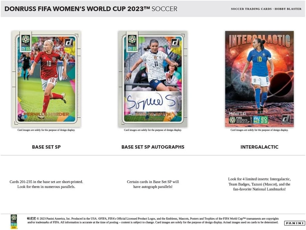 2023 Panini FIFA Women's World Cup Soccer Trading Cards Blaster Box