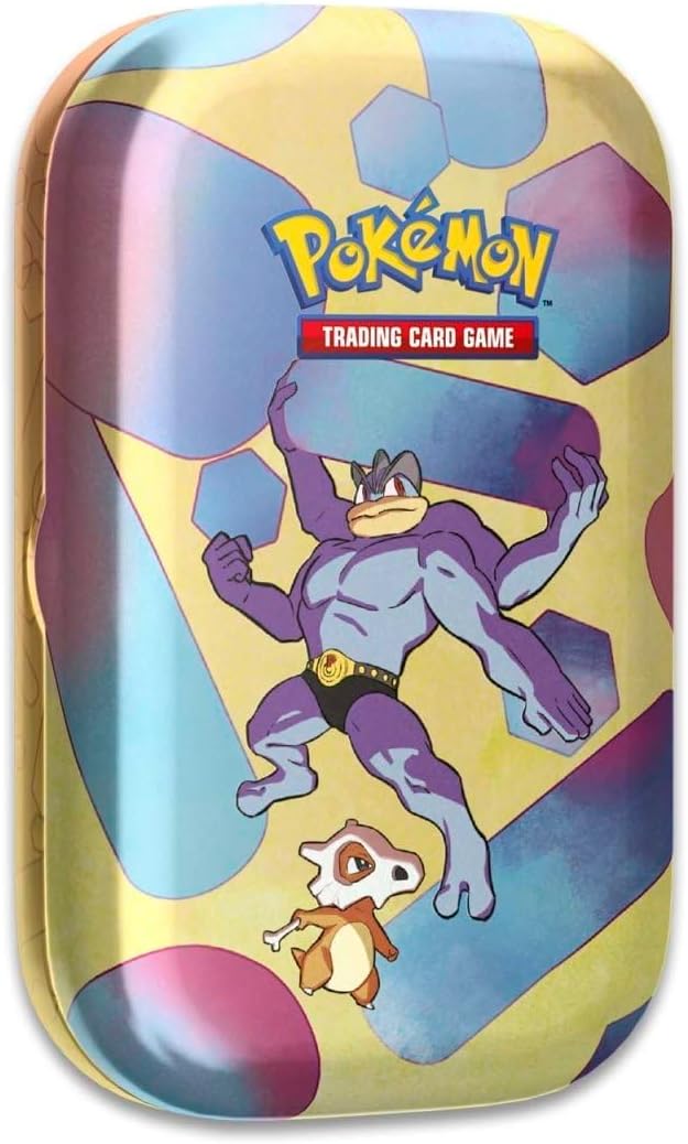 Pokémon TCG: Scarlet & Violet—151 Mini Tin – Machamp and Cubone (2 Booster Packs, 1 Coin & 1 Art Card)