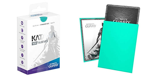 Ultimate Guard Matte Turquoise Katana Sleeves Standard Size Standard Size 100 ct Card Sleeves Individual Pack