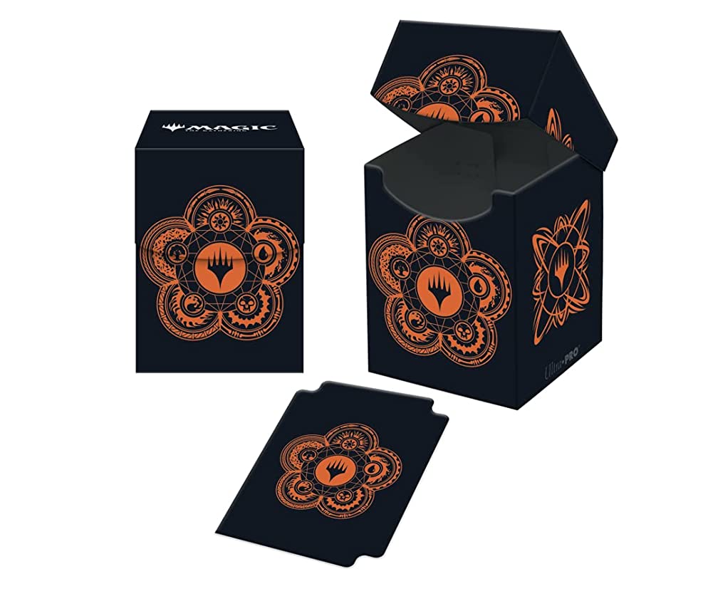 Ultra PRO - Magic: The Gathering Mana 7 Color Wheel Deck Box 100+ - Protect Your Cards While On The Go , and Always Be Ready for Battle Against Friends or Enemies with A Stylish Full-Color Deck Box