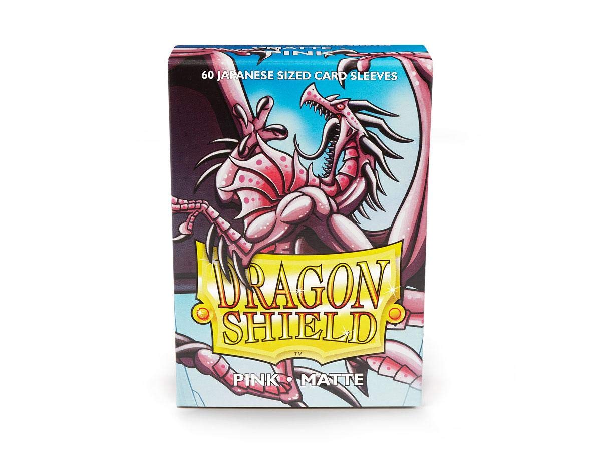 10 Packs Dragon Shield Matte Mini Japanese Pink 60 ct Card Sleeves Display Case