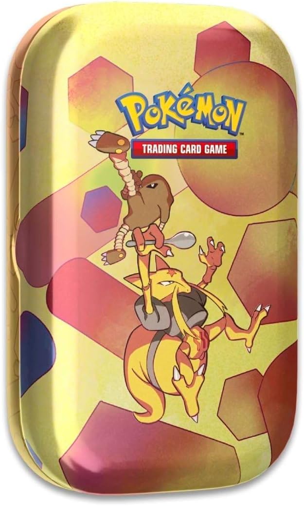 Pokémon TCG: Scarlet & Violet—151 Mini Tin – Kadabra and Hitmonlee (2 Booster Packs, 1 Coin & 1 Art Card)