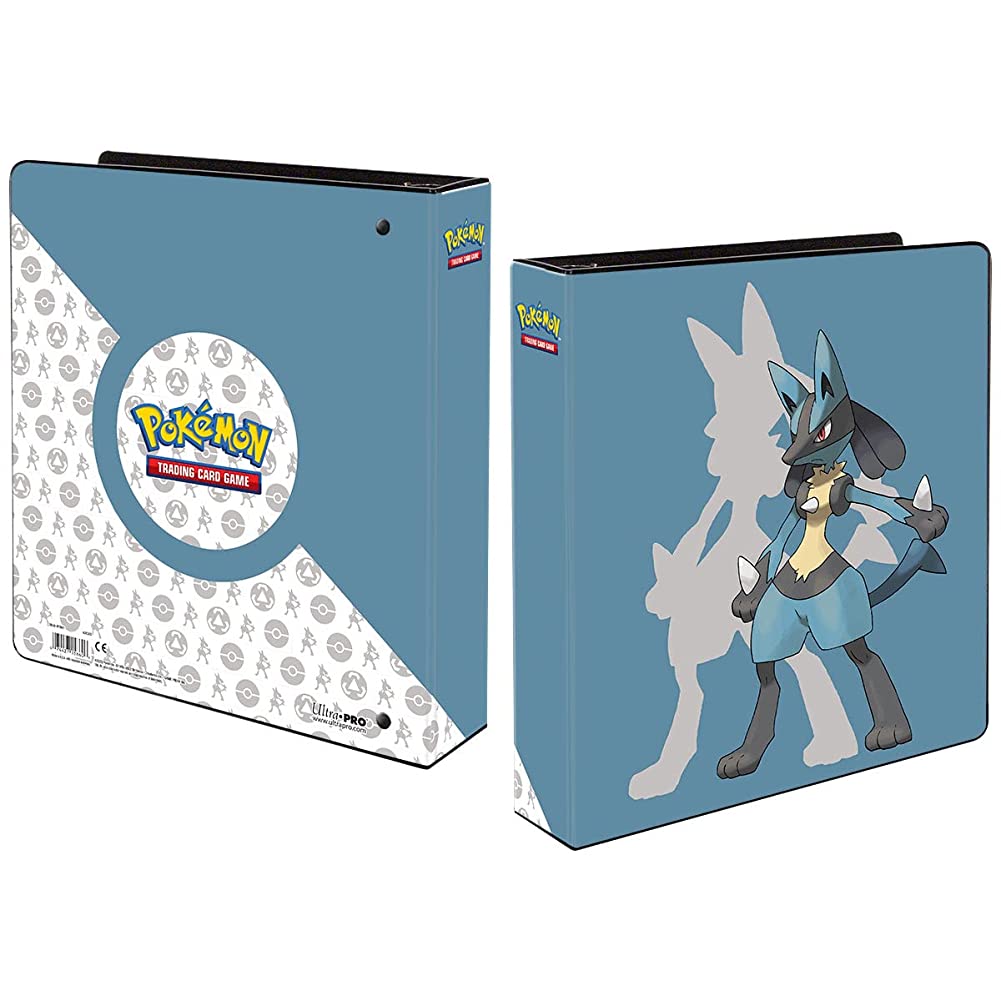 Ultra Pro Lucario 2" Album for Pokemon - Protect Your Gaming Cards In a Vibrant Full-Art Cover Album While On The Move and Always Be Ready For Battle