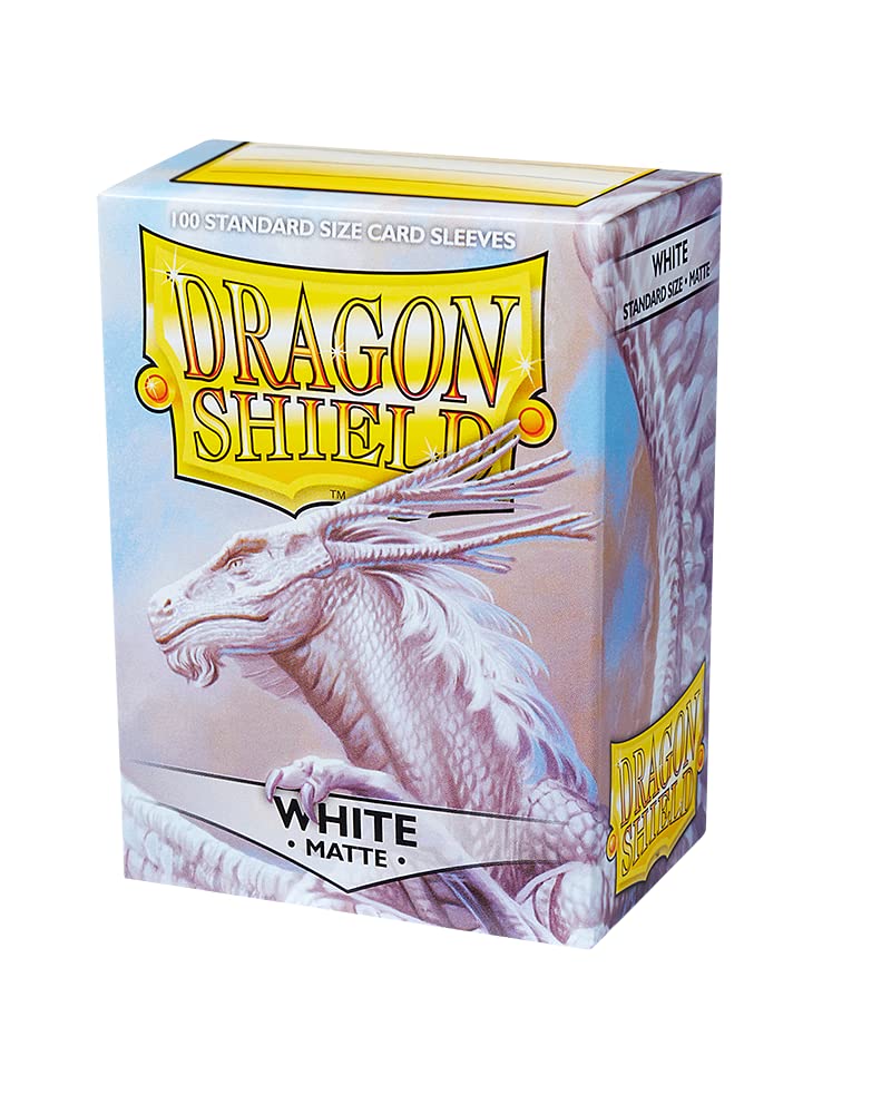 Dragon Shield Matte White 100 Protective Sleeves