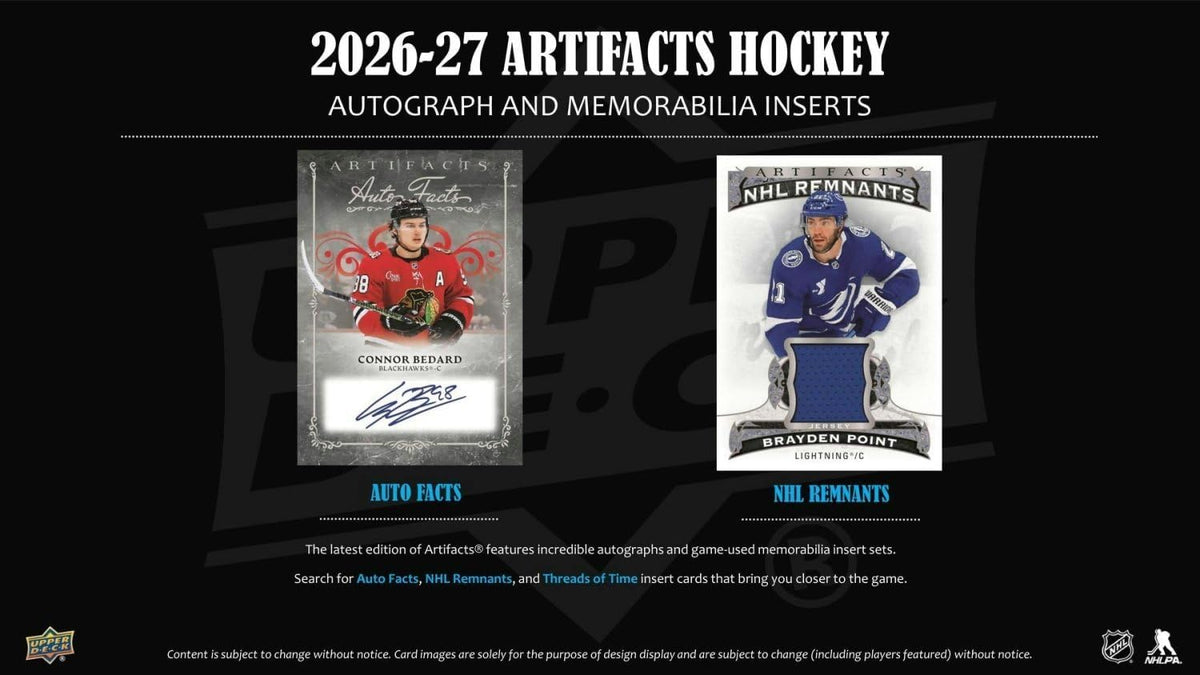 2026-27 Upper Deck Artifacts NHL Trading Cards Blaster