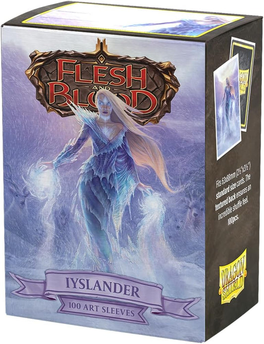 Dragon Shield | Flesh & Blood Art Sleeves | 100 CT - Smooth & Tough Premium TCG Sleeves | Compatible with Pokemon, One Piece & Magic the Gathering | Lyslander, Elemental Wizard