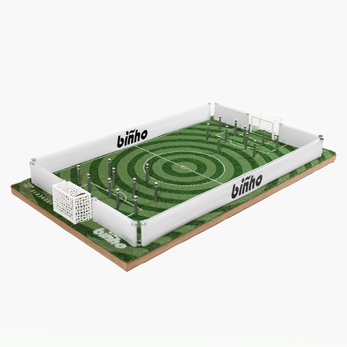 Binho Board Classic Board Game Circle Stripes Edition - 2-Player Fast-Paced Finger Flicker Pinball Family Board Game - Portable Tabletop Sports Game Set for Any Occasion