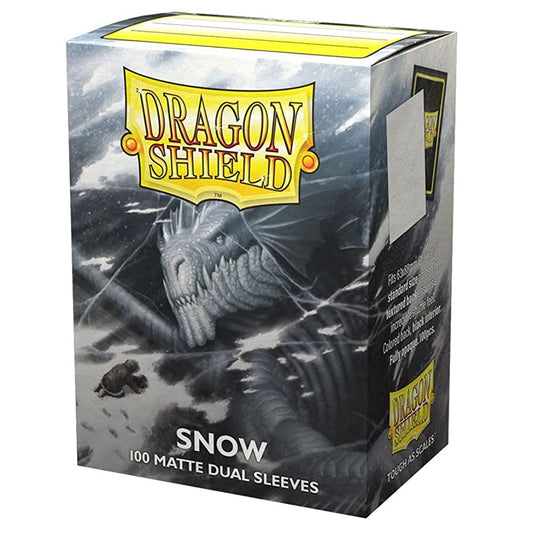 10 Packs Dragon Shield Dual Matte Snow White Standard Size 100 ct Card Sleeves Display Case