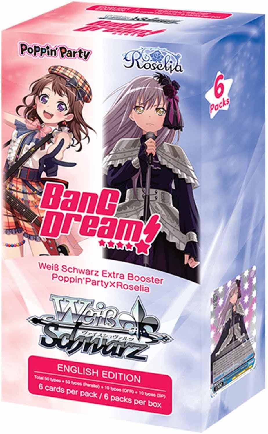 Weiss Schwarz: Poppin' Party X Roselia Extra Booster Box [6 Packs]