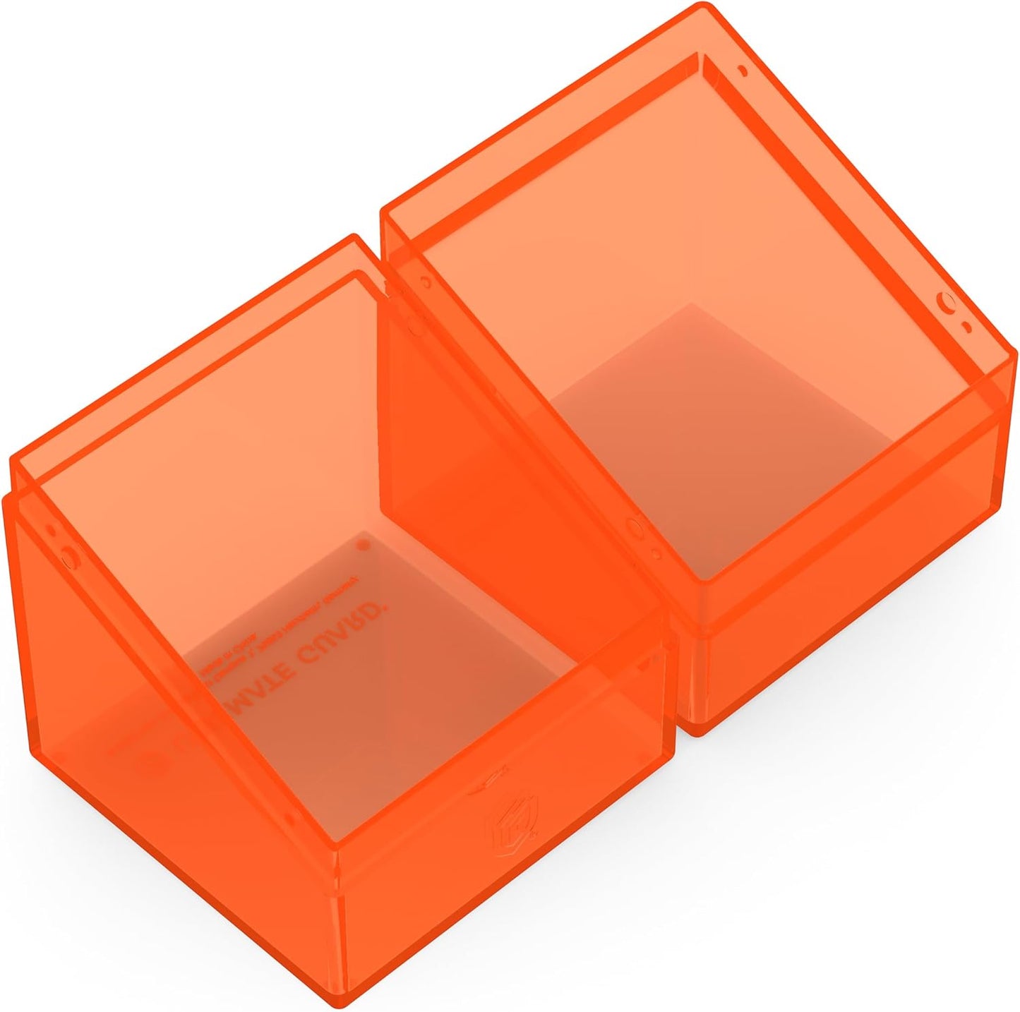 Ultimate Guard Boulder 100+ Clear, Deck Case for 100 Double-Sleeved TCG Cards, Poppy Topaz, Secure & Durable Storage for Trading Card Games, Transparent