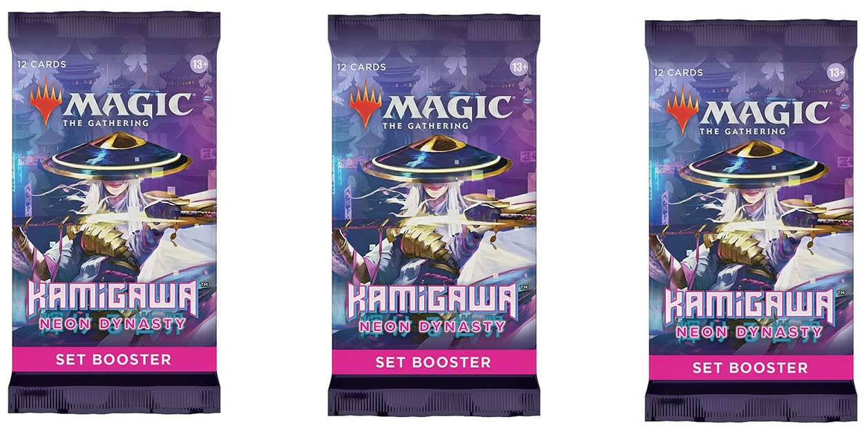 3 Packs MTG Set Booster Pack Lot MTG Kamigawa Neon Dynasty