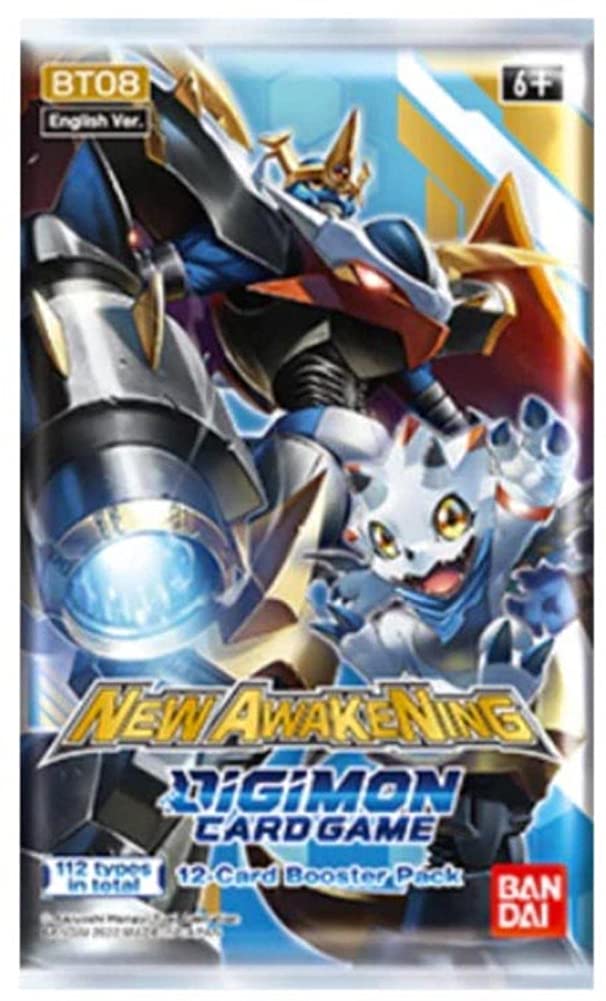 2022 Digimon English TCG New Hero [BT08] Booster Box - 24 Packs or 12 Cards Each!