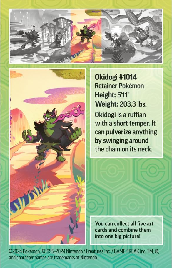 Pokémon TCG: Scarlet & Violet—Shrouded Fable Mini Tin – Okidogi (2 Booster Packs & 1 Sticker Sheet)