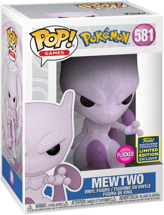 Funko Pop! Games #581 Pokemon Flocked Mewtwo (2020 Summer Convention Exclusive)