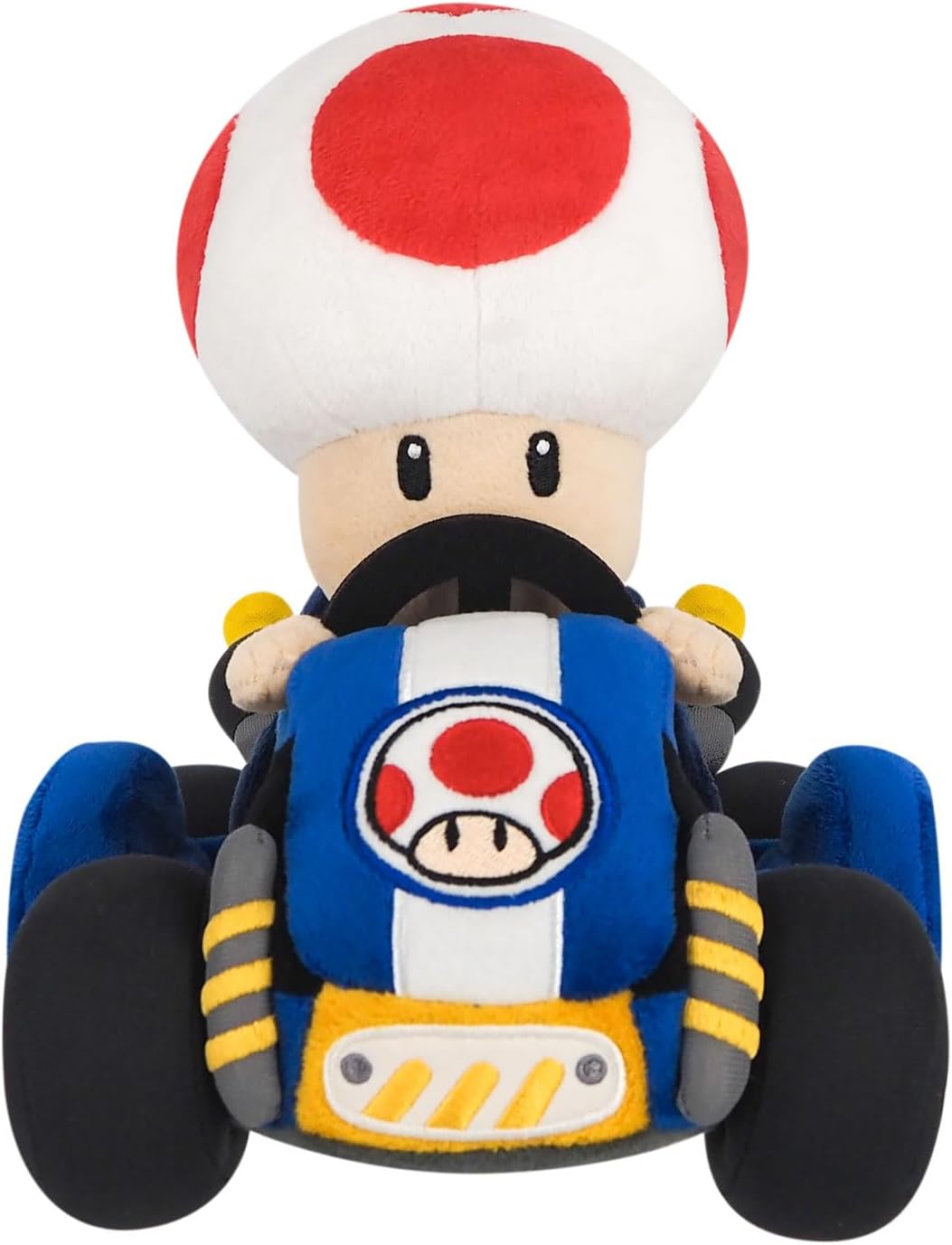 Sanei Boeki MKW01 Super Mario Kart World Toad Plush Toy W6.7 x D10.6 x H8.5 inches (W17 x D27 x H21.5 cm)