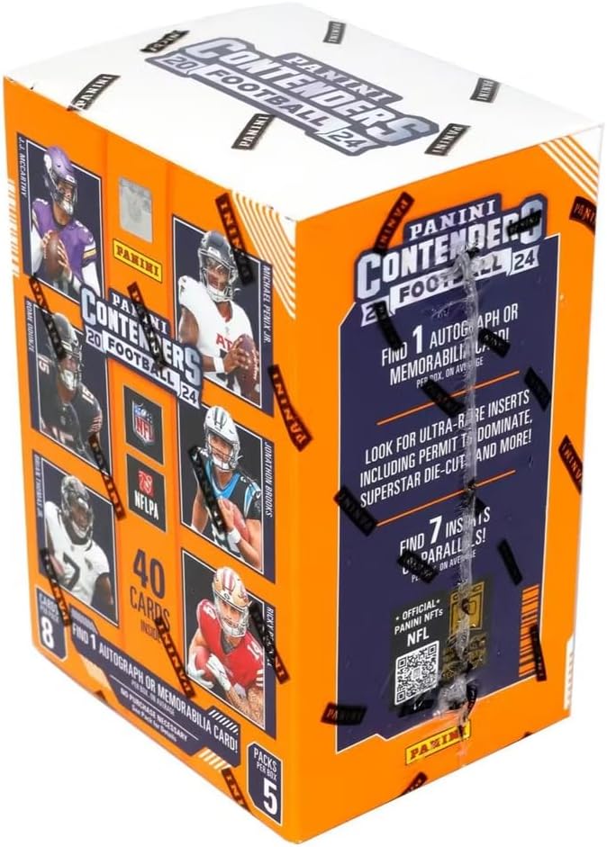 2024–25 Panini Contenders NFL Football Blaster Box – Official Trading Cards – Includes Blaster-Exclusive Parallels, Rookie Tickets & Inserts – Sealed Retail Box