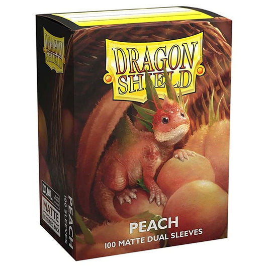 10 Packs Dragon Shield Dual Matte Peach Standard Size 100 ct Card Sleeves Display Case