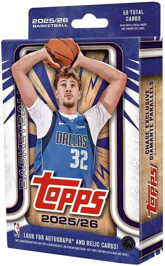 2025-2026 Topps NBA Basketball Trading Card Hanger Box 59 Total Cards