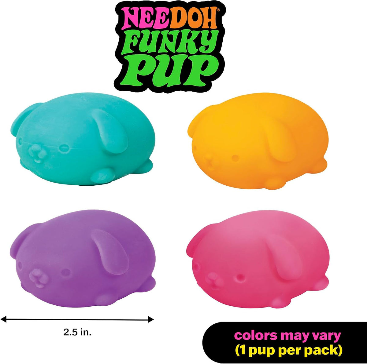 NeeDoh Funky Pups – Squishy Sensory Toy – Purple