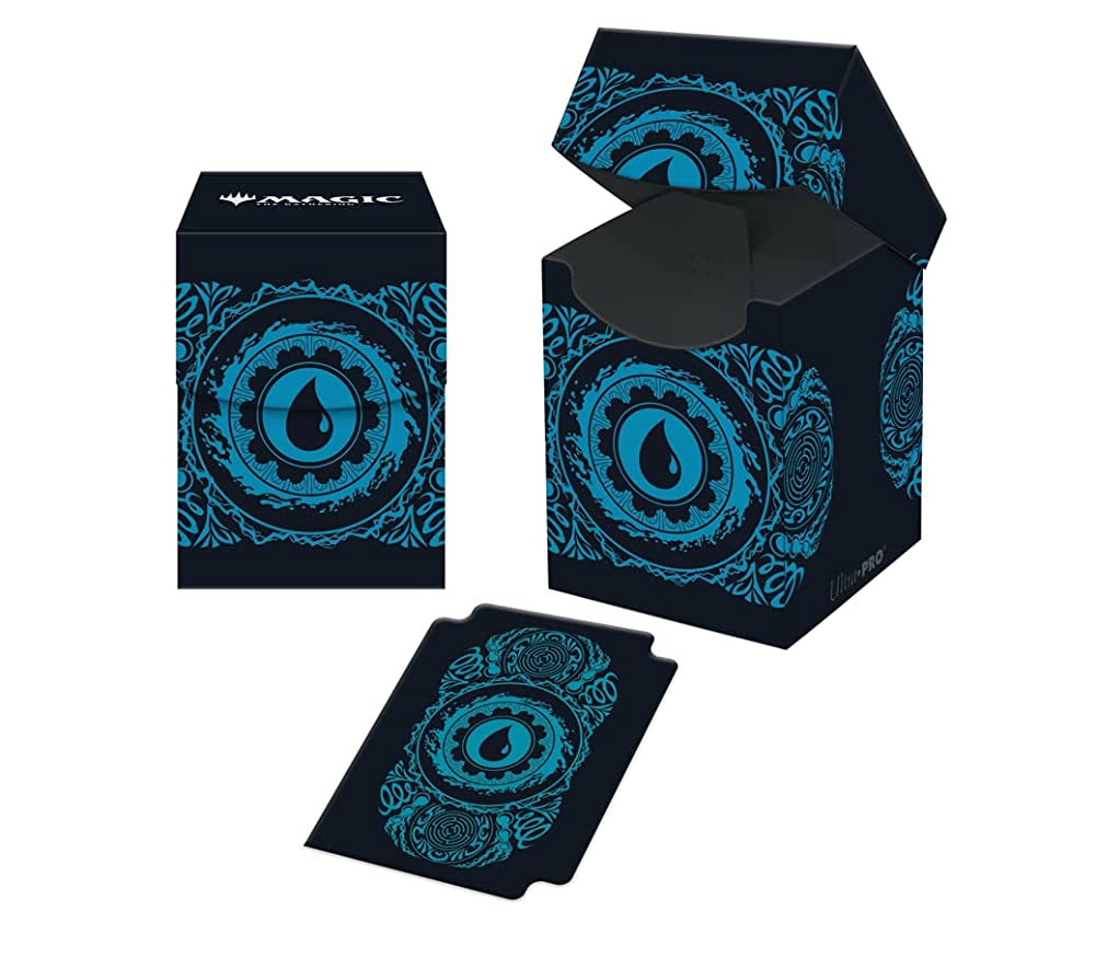 Ultra PRO - Magic: The Gathering Mana 7 Island Deck Box 100+ - Protect Your Cards While On The Go , and Always Be Ready for Battle Against Friends or Enemies with A Stylish Full-Color Deck Box