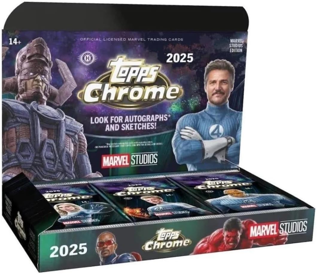 2025 Topps Marvel Studios Chrome - Hobby Box - Look for Autographs and Sketches
