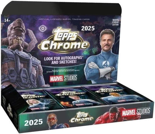 2025 Topps Marvel Studios Chrome - Hobby Box - Look for Autographs and Sketches