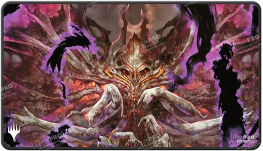 Ultra PRO - MTG Duskmourn Black Stitched Playmat Ft. Damnation for Magic: The Gathering, Use as Mousepad, Desk Mat, Protects MTG Cards During Gameplay