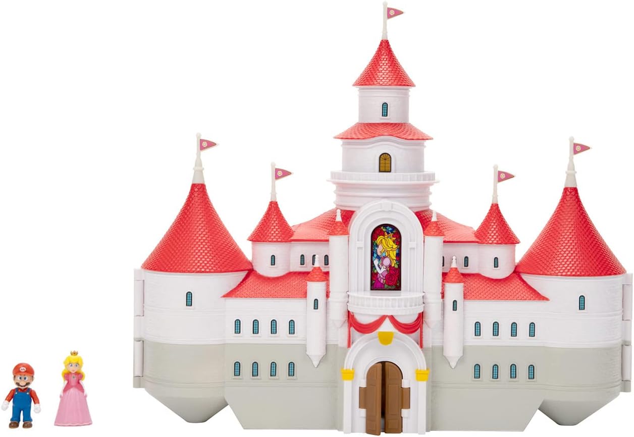 Sanei Boeki Trading TSM-13 The Super Mario Bros Movie DX Playset Peach Castle W 9.6 x D 3.7 x H 8.2 inches (24.5 x 9.5 x 20.8 cm) Miscellaneous Goods