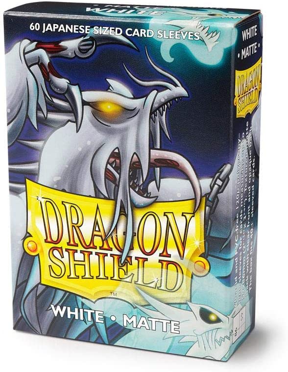 Dragon Shield 60ct Japanese Mini Card Sleeves Display Case (10 Packs) - Matte White