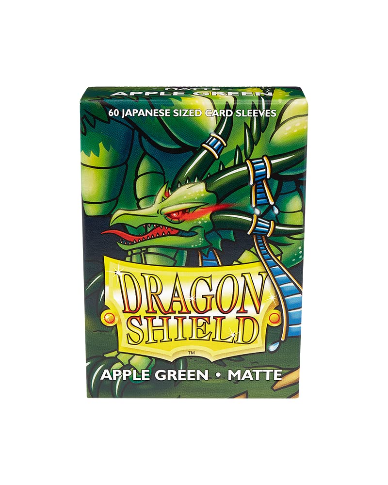 Arcane Tinman Dragon Shield Japanese Size Sleeves – Matte Apple Green 60CT - Card Sleeves Smooth & Tough - Compatible with Pokemon, Yu-Gi-Oh!, & More– TCG, OCG,ART11118