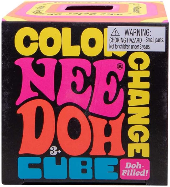 Schylling Needoh Color Change Cube - Sensory Squeeze Toy - Colors May Vary