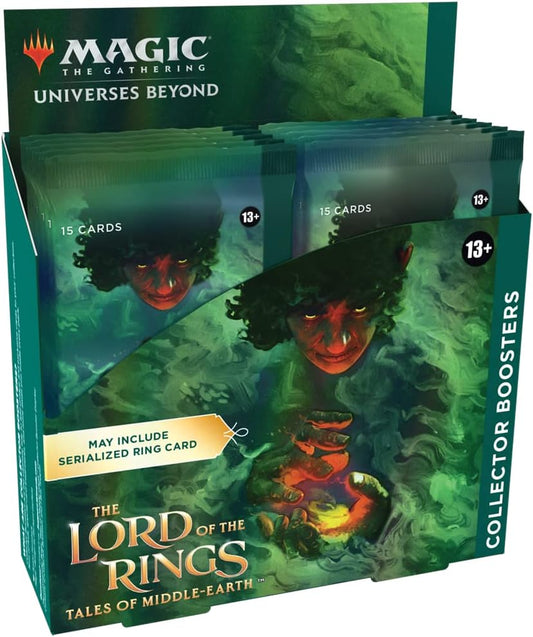 Magic: The Gathering The Lord of The Rings: Tales of Middle-Earth Collector Booster Box - 12 Packs + 1 Box Topper Card