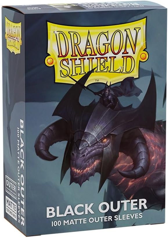 Arcane Tinmen Dragon Shield 13003 Matte Black Outer Sleeves 100 Count