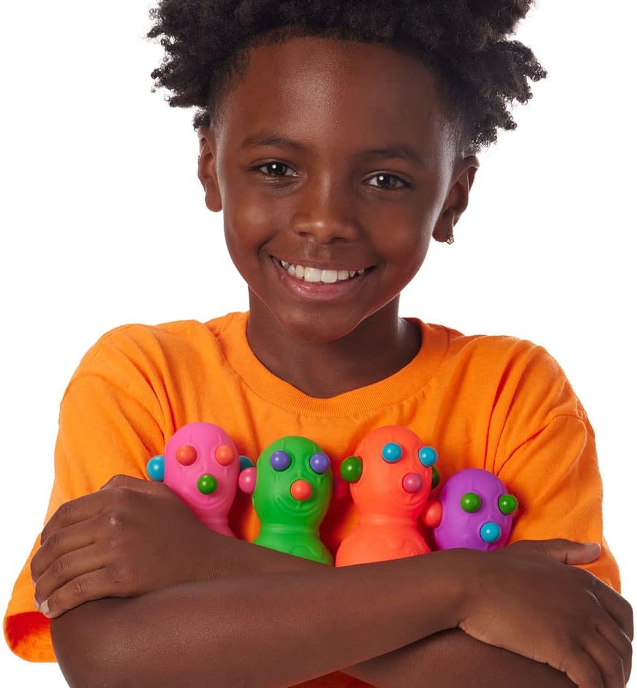 Schylling NeeDoh Panic Pete - Sensory Squeeze Toy - Popping Eyes, Ears & Nose - 4" Tall - Color May Vary (Pack of 1)