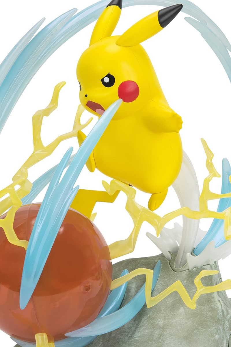 Pokemon Pikachu Deluxe Collector Statue Figure - Light FX - Collector Statue Pikachu - Authentic Details - Pokemon Collectibles for Fans Everywhere