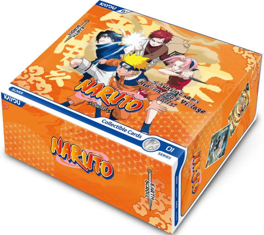 KAYOU Naruto Collectible Cards Earth Scroll Series 1, English NA Edition Booster Box with PR Card