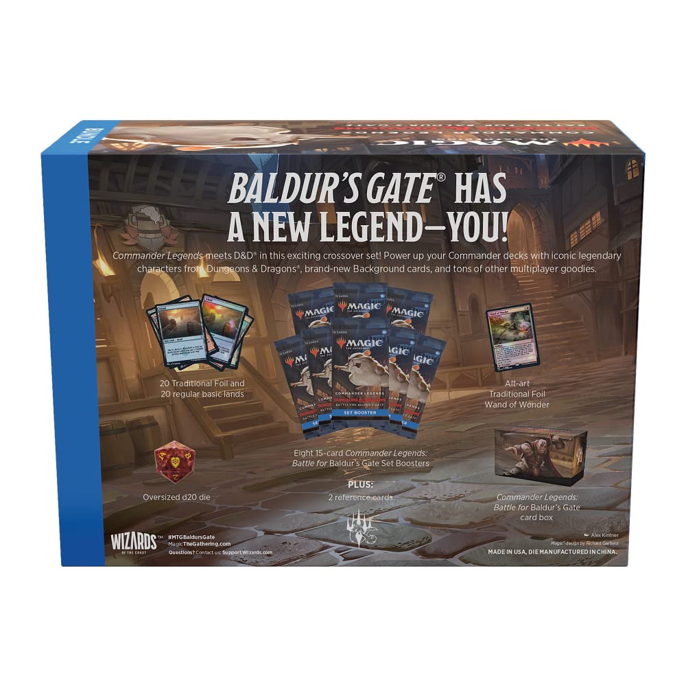 Magic: The Gathering Commander Legends: Battle for Baldur’s Gate Bundle | 8 Set Boosters + Accessories